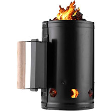 Charcoal Chimney Starter Fire Starter Grilling for BBQ Charcoal Grill Briquette Coal Fire Starter Chimney for Grills Outdoor Cooking Charcoal Can