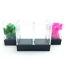 Classic Brick Box for RPG Dice, Clear Plastic Dice Box,Brick Dice Case, Transparent Brick Dice Box, Dice Packaging, 5pcs per set