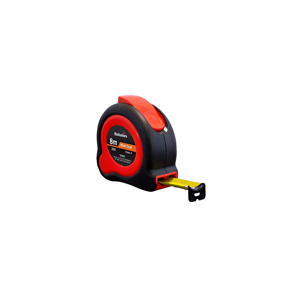 Hultafors |Tuf-Lok Pocket Tape | Dual Scale Blade | 8m/26ft x 25mm | TKC8ME | Impact-absorbing rib and air-pod design helps protect the tape when dropped. - Image 6