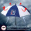 Windproof Golf Umbrella, Blue,White, 62-Inch 3