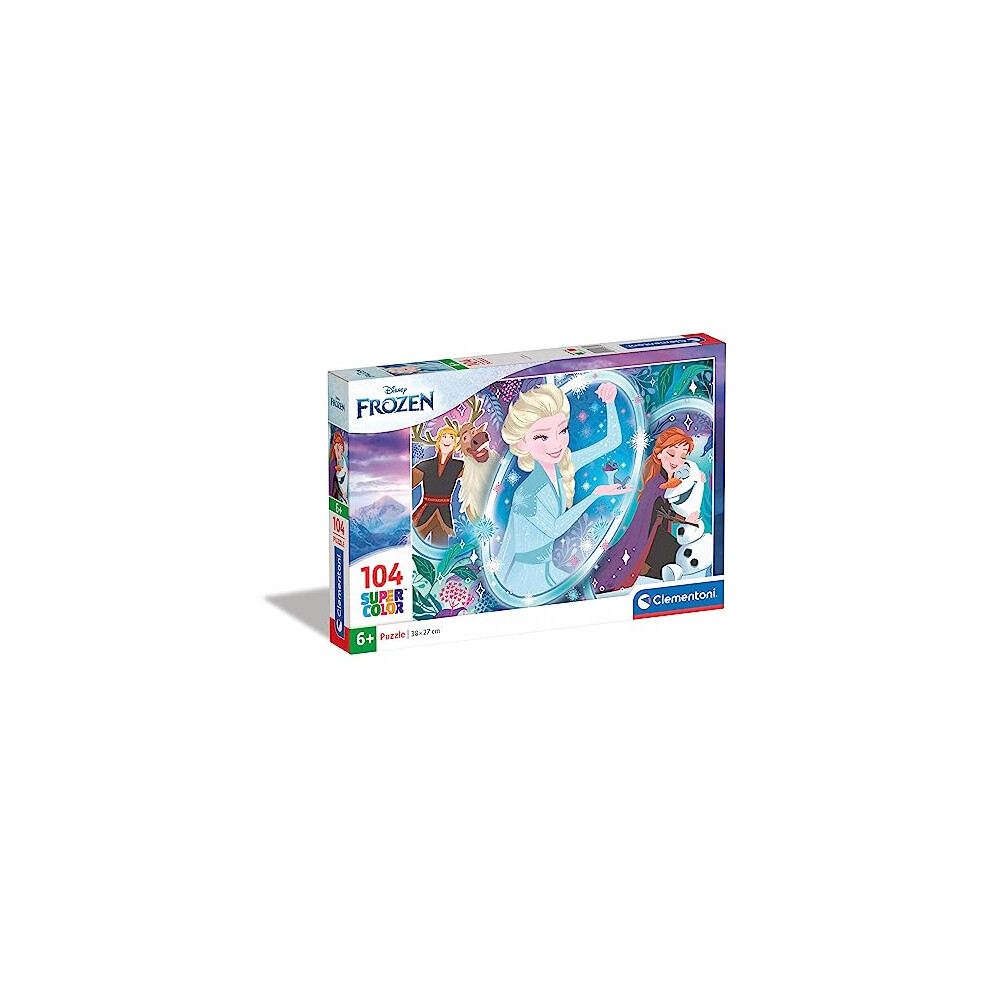 New Clementoni 25737 Disney Frozen 2 Puzzle 104Pcs Supercolor 2-104 Pieces-Jigsaw Kids Age 6, Multicolor, Medium