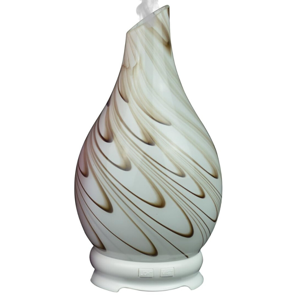 Glass Ultrasonic Diffuser in our Galaxy Swirl oil diffuser design. An aromatherapy diffuser to pair with essential oils for a stunning release of home