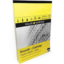 - Smooth Cartridge Sketchbook - 130gsm - 30 Pages - A3 Portrait - Made in England