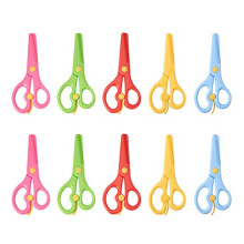 Safety Scissors, Set of 10 Plastic Scissors Educational Training for Paper Cut Art Craft