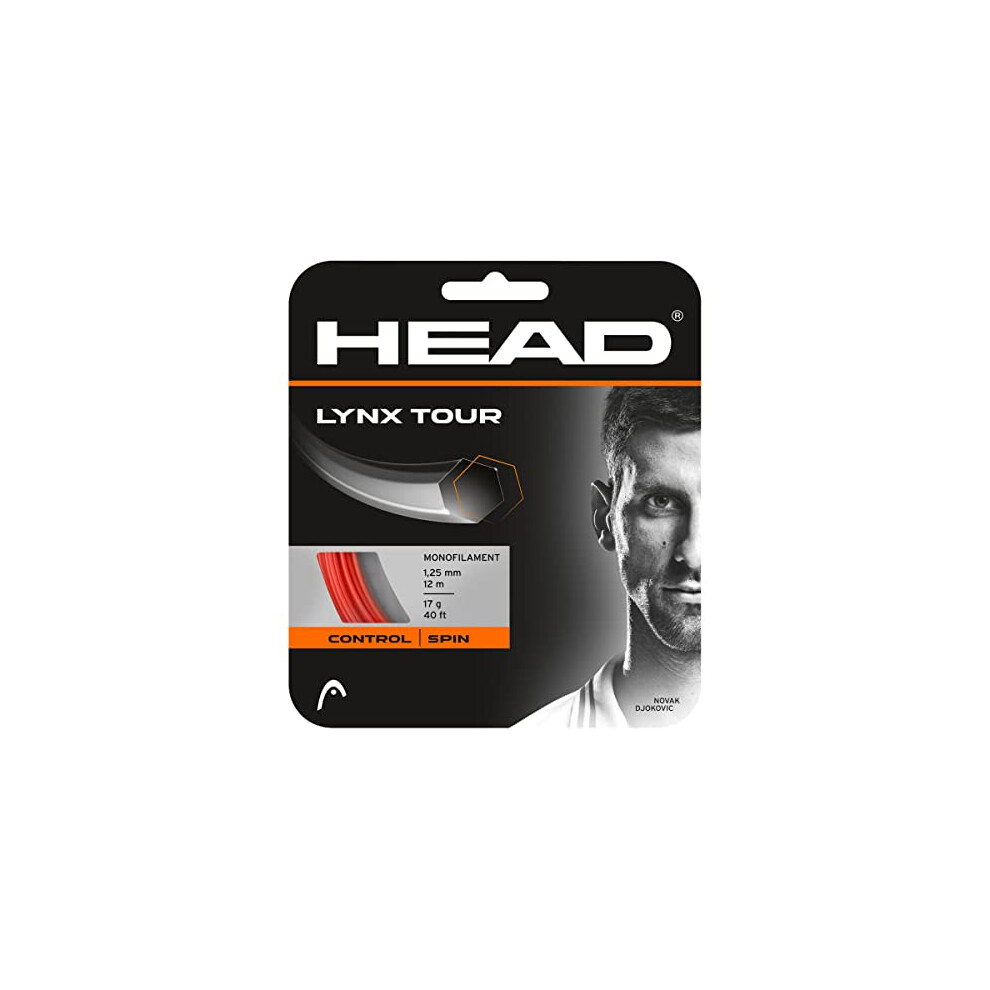 Unisex Adult Lynx Tour Tennis String set - Orange, 1.25 mm/17 g