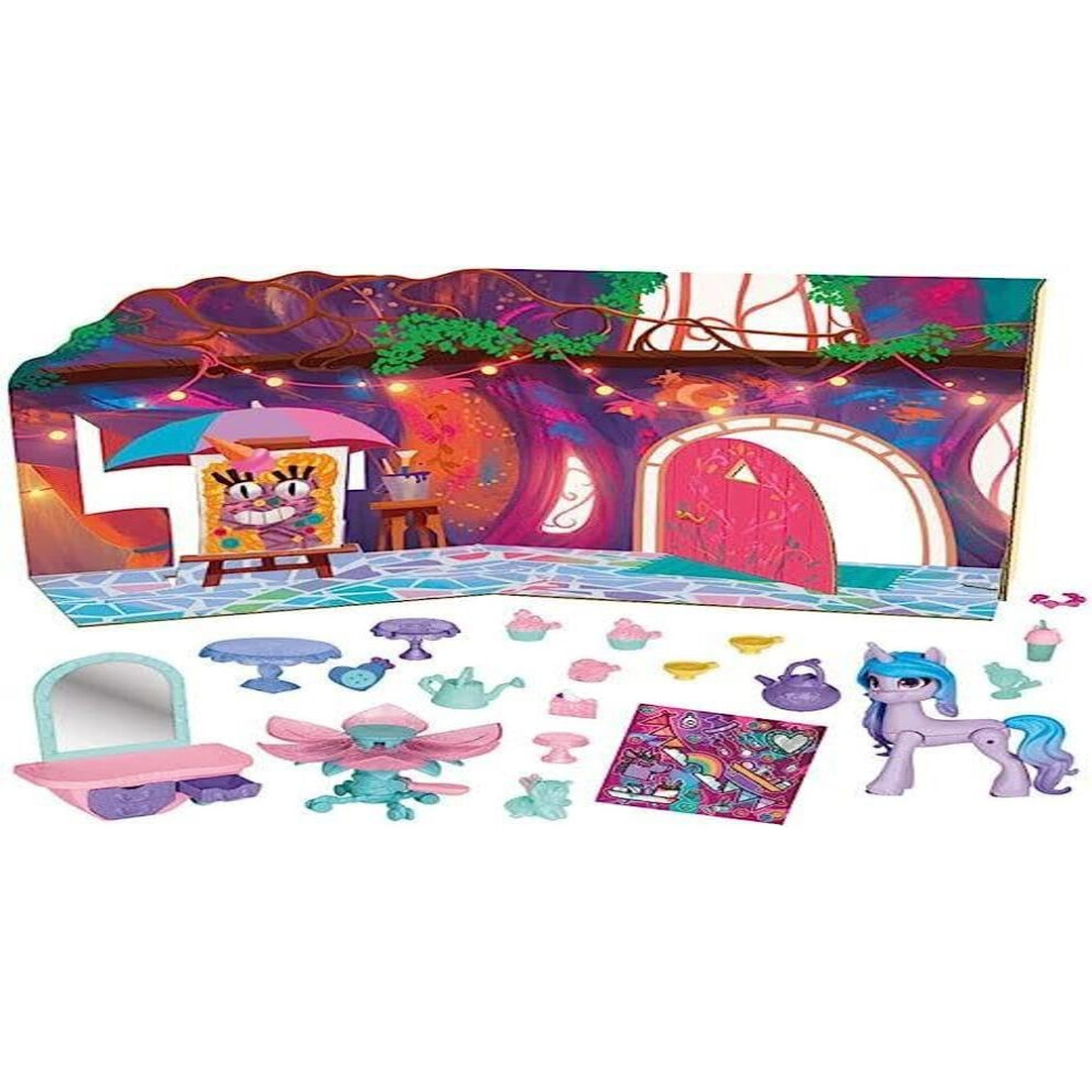 My Little Pony: Make Your Mark Toy Unicorn Tea Party Izzy Moonbow â Hoof to Heart Pony with 20 Accessories for Children 3+