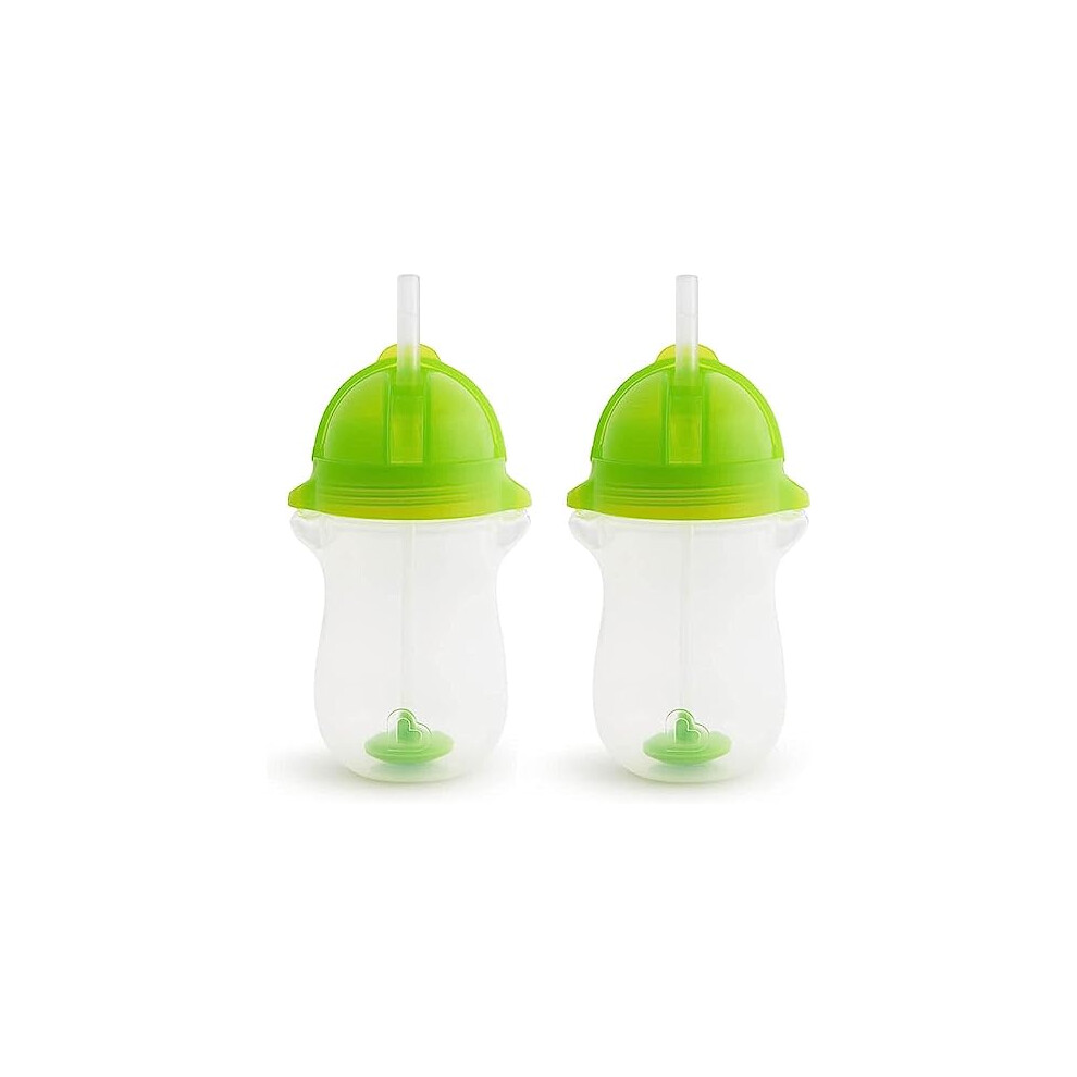 Click Lock Any Angle Weighted 2 Piece Straw Cup (Green/Green) 10oz /296ml