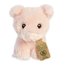 Aurora, 35075, Eco Nation Mini Pig, 5In, Soft Toy, Pink - Plush Soft Toy