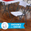 Folding Chair, Alloy Steel, White Granite 3