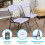 Folding Chair, Alloy Steel, White Granite 4