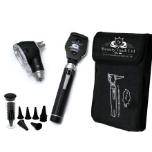 Mini ENT Otoscope, Complete Set - Fiber Optic Diagnostic Otoscope, Carry Pouch
