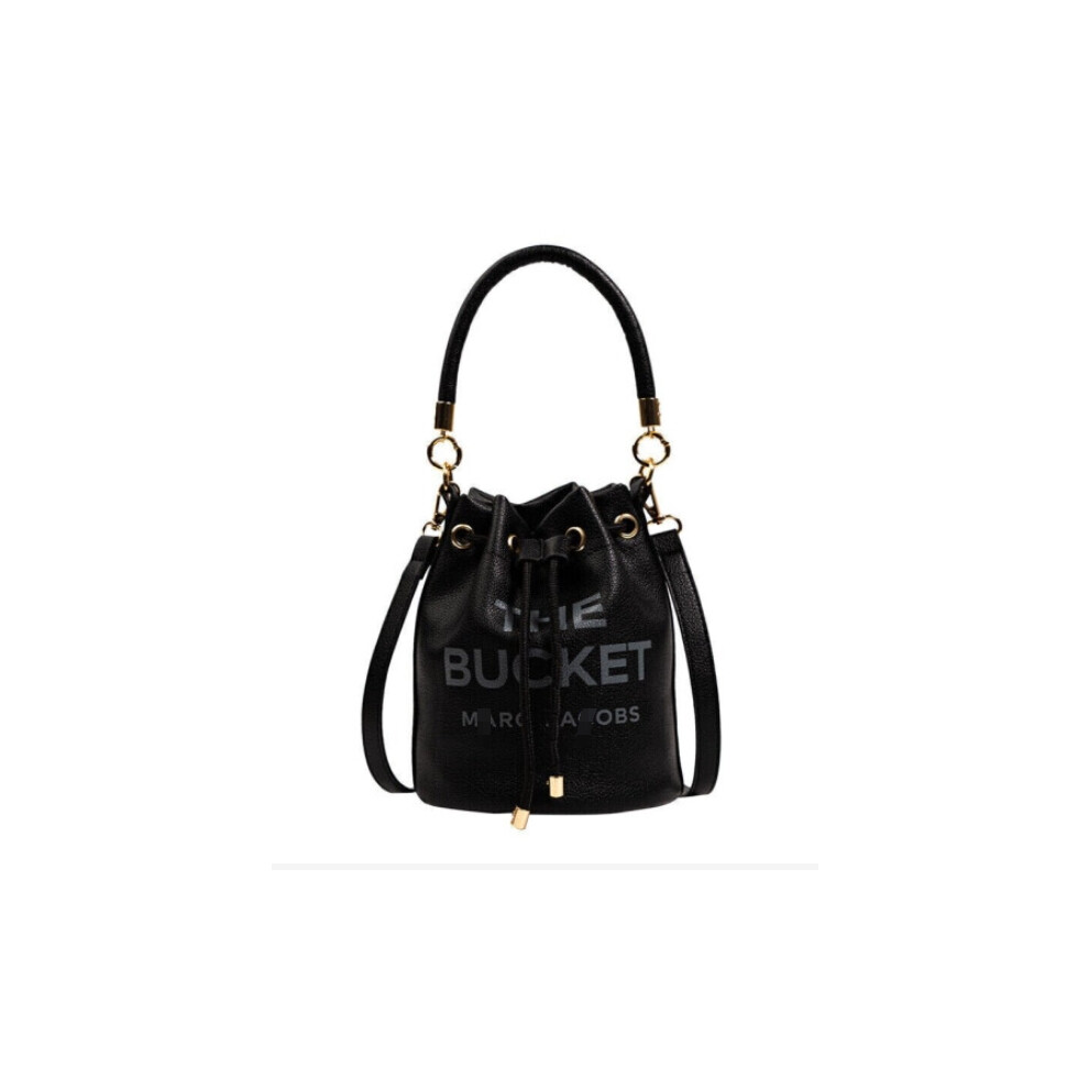 Doyarbim (Black) Women Handbags Pu Leather Drawstring Bucket Bag Purse Shoulder Tote Bags