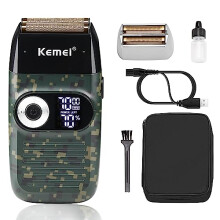 Foil Shaver for Men Electric Razor with Bald Trimming Cordless Electric Shavers with LED Display,Camouflage Color