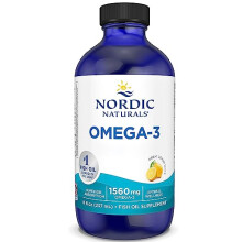 Nordic Naturals, Omega-3, 1560mg Omega-3, Fish Oil with EPA and DHA, 237ml, Lemon Flavour, Lab-Tested, Soy Free, Gluten Free, Non-GMO