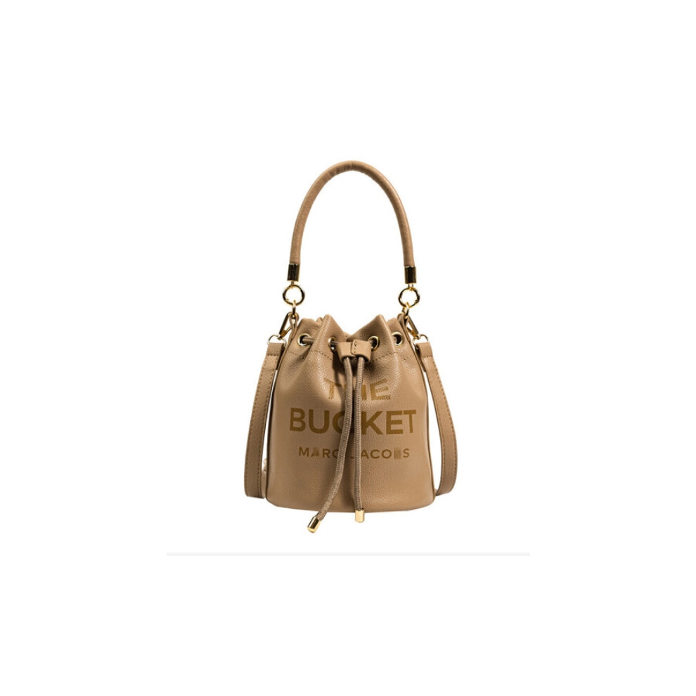 Doyarbim (Khaki) Women Handbags Pu Leather Drawstring Bucket Bag Purse Shoulder Tote Bags
