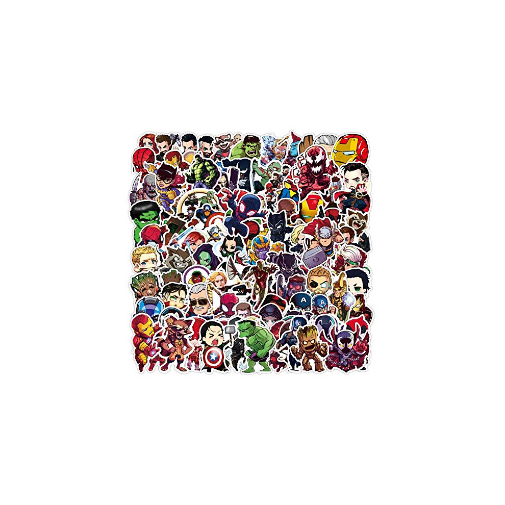 Bric Dodo 100Pcs Superhero Stickers Water Bottles Laptop Phone Skateboard Car Computer Marvel Legends Stickers Vinyl Waterproof Aesthetic Stickers Pack For
