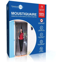 Tranquilisafe Adjustable Magnetic Fly Screen Anti Mosquitoes and Anti Fly Screen for Doors (Width: 110/116 cm - Height: 217/225 cm) – Automatic ?
