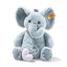 Soft Cuddly Friends Ellie Elephant Music Box, 26 cm, Light Grey
