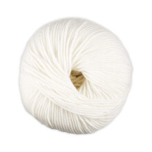Woolly Merino Yarn, Colour (01), White, 50g