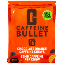 Energy Chews - Chocolate Orange. 16 * 85mg Caffeine Sweets - Faster Kick Than Pills, Gels & Gum. Sport Science for Running, Cycling, Gaming. A Pre