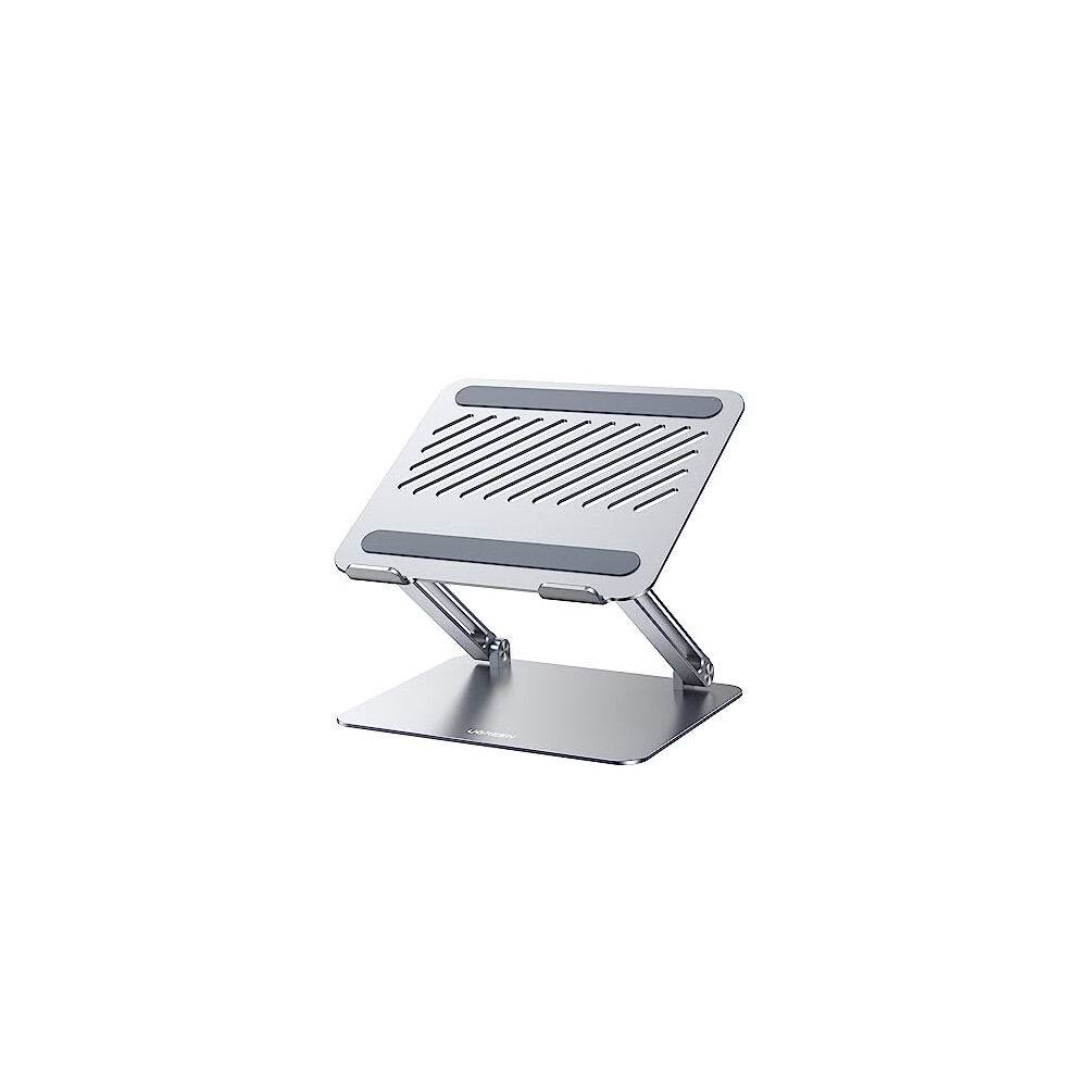 Ugreen Laptop Stand For Desk Aluminum Adjustable Laptop Holder, Ergonomic Laptop Riser With Heat-Vent, Compatible With Macbook Pro Air, Dell Chromebook, Hp