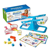 Let's Learn to Measure Activity Set, Kids Measuring Cups, Bucket Balance, MathLink Cubes and Activity Cards Set, Teacher Supplies, Classroom Supplies,