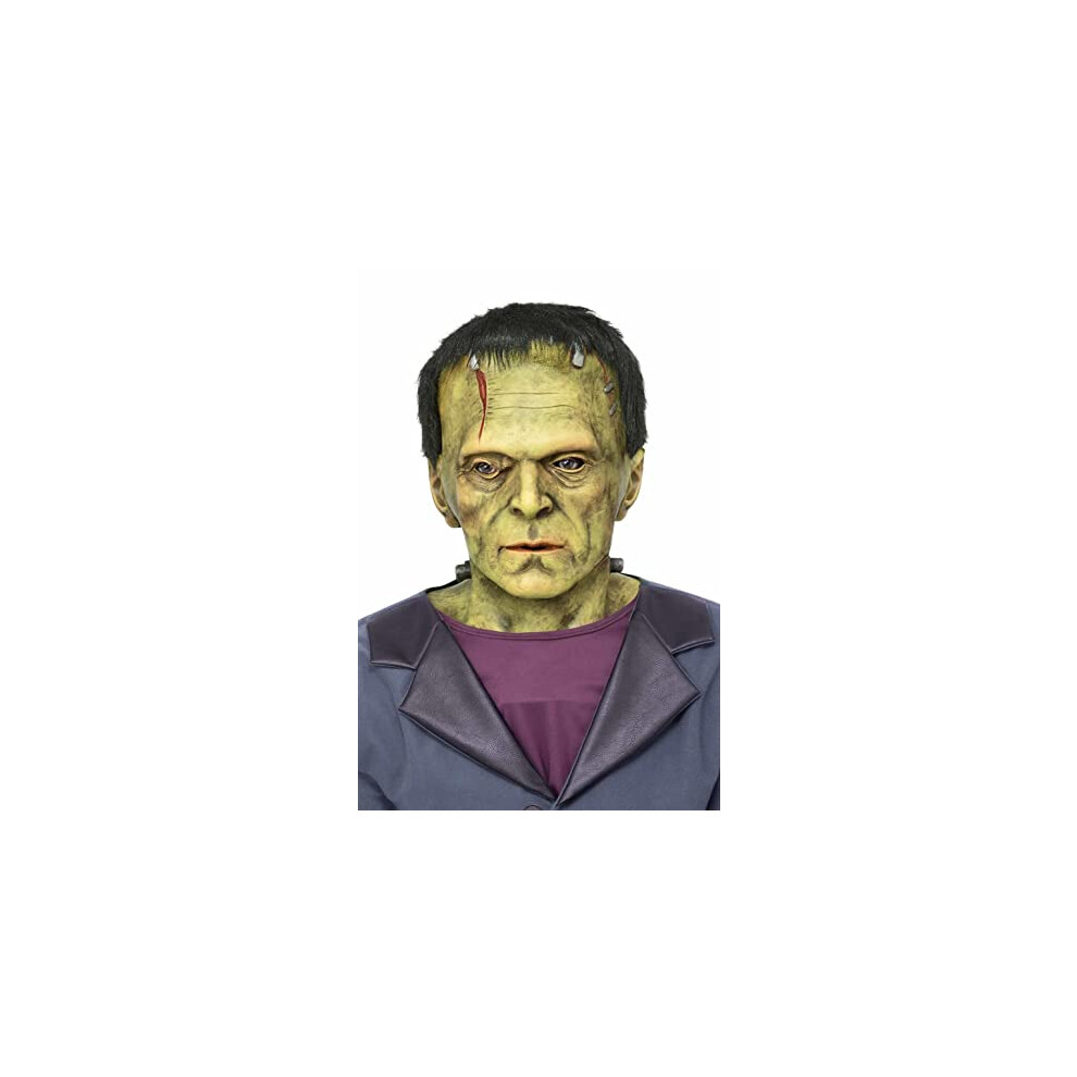 Smiffy's 51659 Universal Monsters Frankenstein Latex Mask, Men, Green, One Size