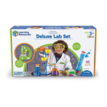 Primary Science Deluxe Lab Set, 20 Kids Science Experiments, Realistic Lab Tools for Kids, Preschool STEM Toys, Test Tubes for Kids, 45-Piece, Ages 3+