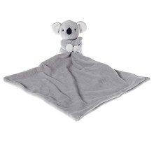 Stuffed Animals Security Blanket Gray Koala Infant Nursery Character Blanket Luxury Snuggler Plush (Gray Koala, 14 Inches)