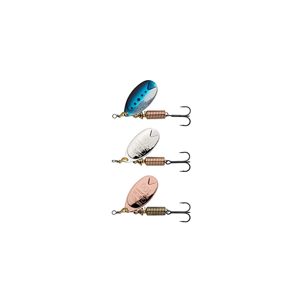 Fast Attack Spinner Fishing Lures - 3 Pack - Perfect for Trout, Salmon and Sea Trout in Freshwater - Balanced, Accurate, Sharp Hooks