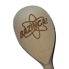 Bazinga Big Bang Theory Sheldon Inspired Wooden Baking Spoon Wood Kitchen Cooking Birthday Present Gift Fan Laser Engraved
