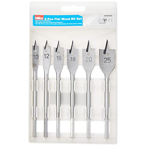 Hilka 6PC Flat Wood BIT Set 1