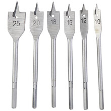 6PC Flat Wood BIT Set