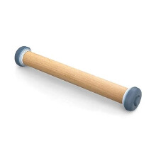 PrecisionPin - Rolling Pin with adjustable pastry thickness, Baking and dough rollers, Beech Wood, Pastel Blue