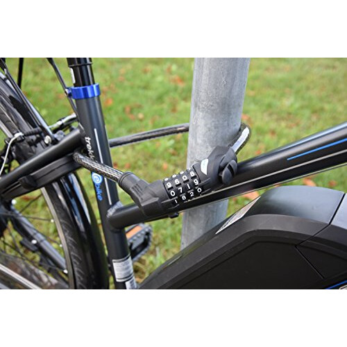 Fischer 85873 Cable Lock with Number Roller, Length: 60 cm, Black 1