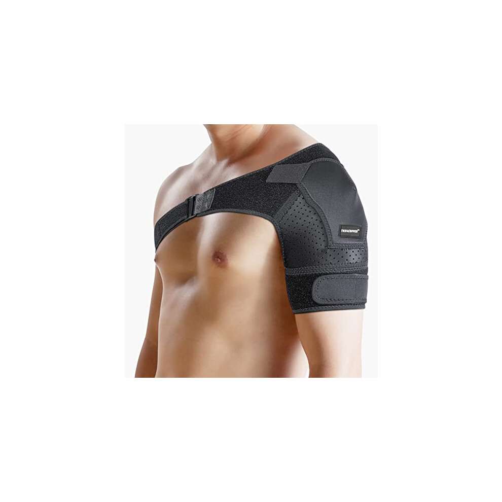 Thx4copper Adjustable Shoulder Brace-Compression Support Belt-Joint Protection, Pain Relief For Dislocated Ac Joint, Frozen Shoulder, Arthritis, Scapula