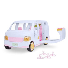 Dolls - Sweet Escape Luxury SUV - Vehicle for Mini Dolls - Large Pink Car for 15 cm Dolls - Music Booth & Wardrobe - Sounds & Lights - Doors & Window