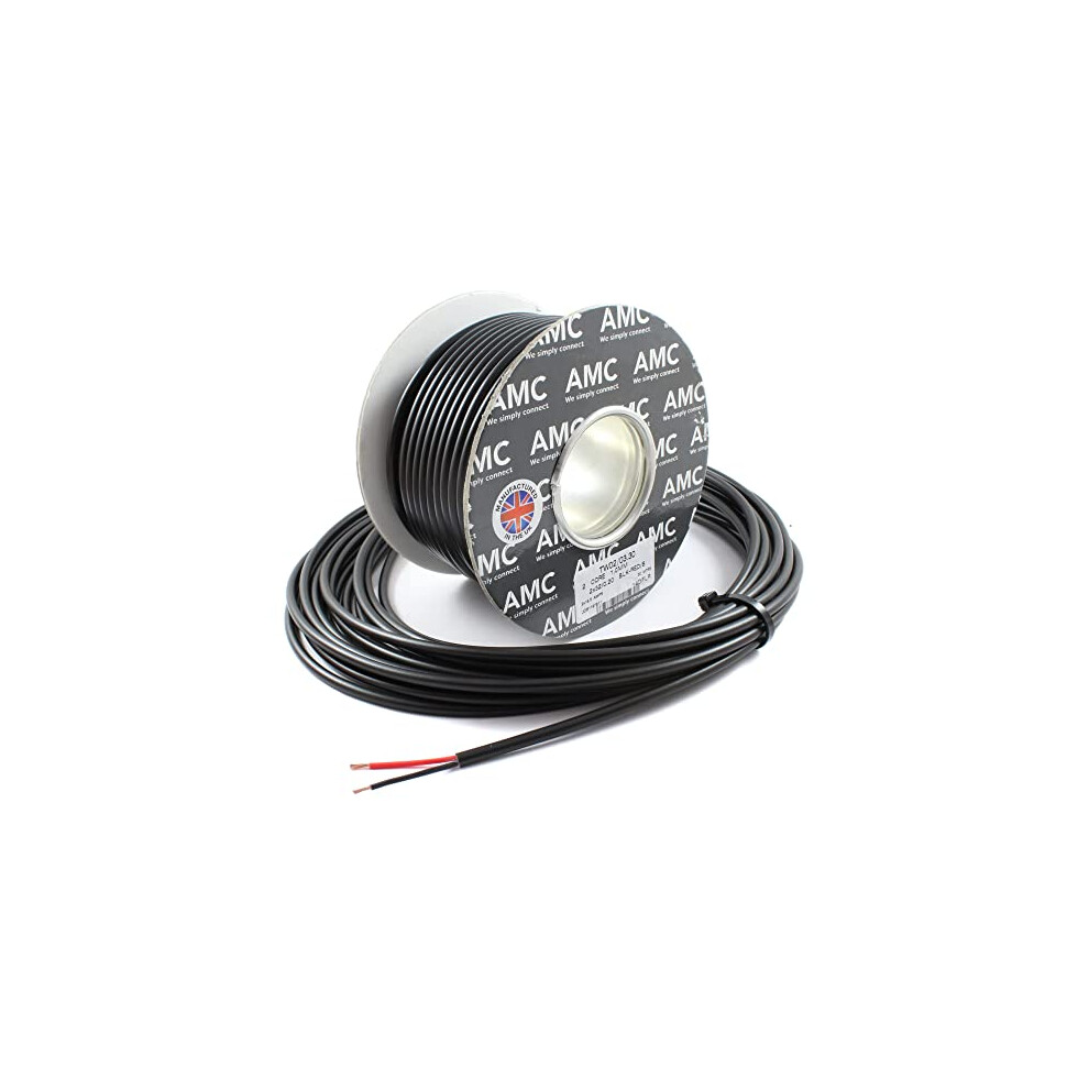 Round Twin 2 Core Cable 12V 24V Thin Wall Wire (16.5 Amp Rated 1Mmâ²) 10 Metre 5060396351815