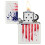 Zippo Lighter, White Matte Us Flag, One Box 3