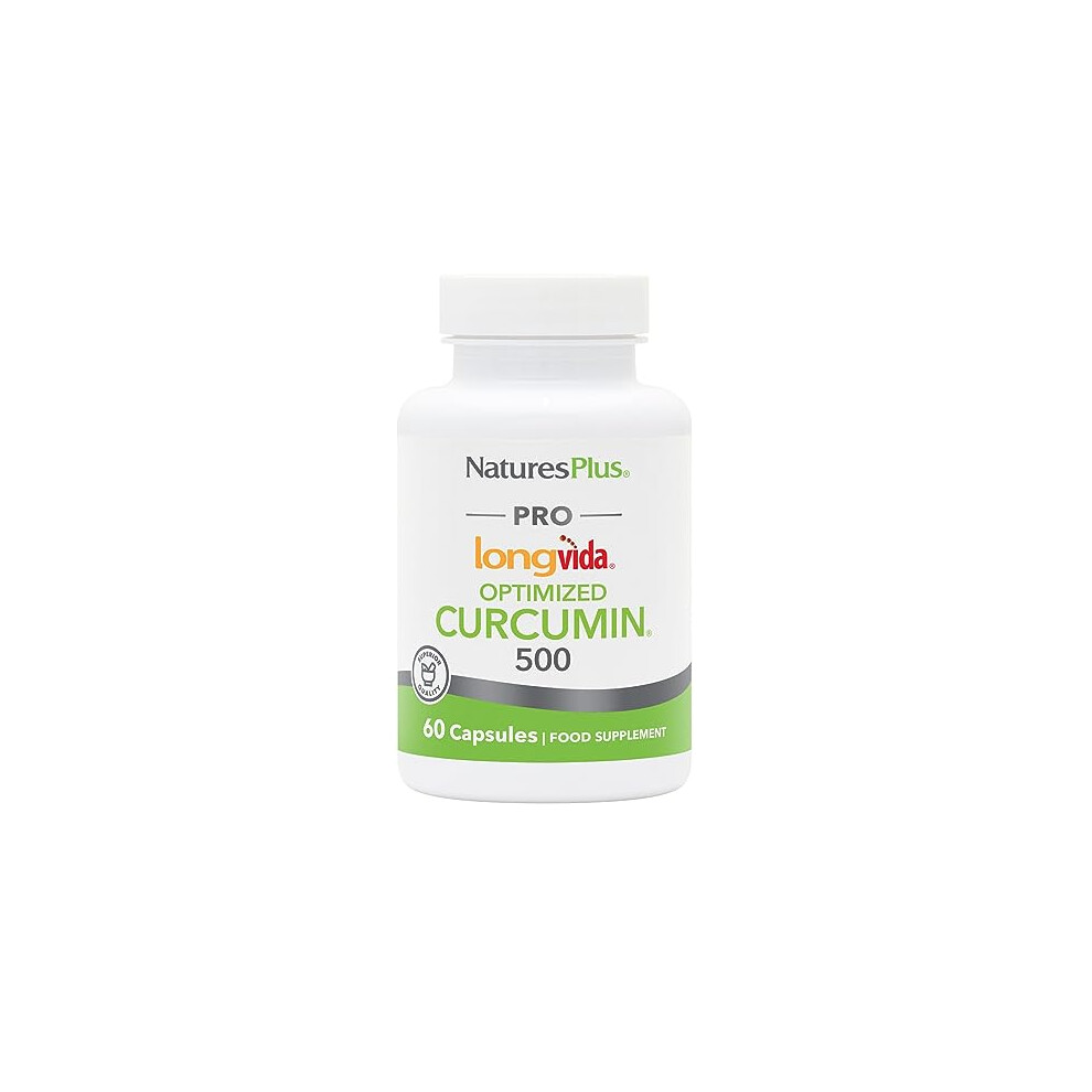 Nature's Plus Naturesplus Pro Optimized Curcumin Longvida 500 Mg Capsules - Superior Absorption Turmeric Extract, One A Day - Vegan, Gluten Free - 60 Capsules