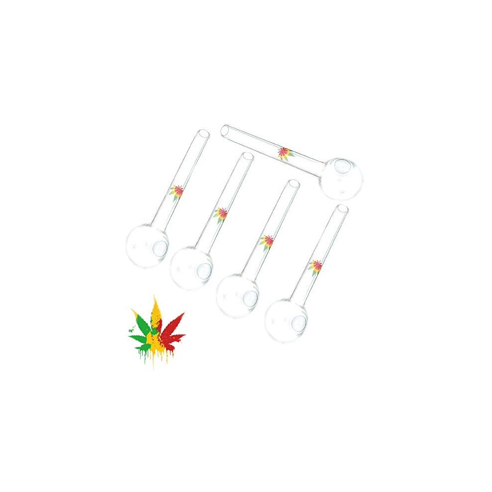 International Brands Excess Stock Trading U.k. I Best U.k Set Of 5 Smoking Pipes Oil Pipe Burner Glass In Smell Proof Bag Box