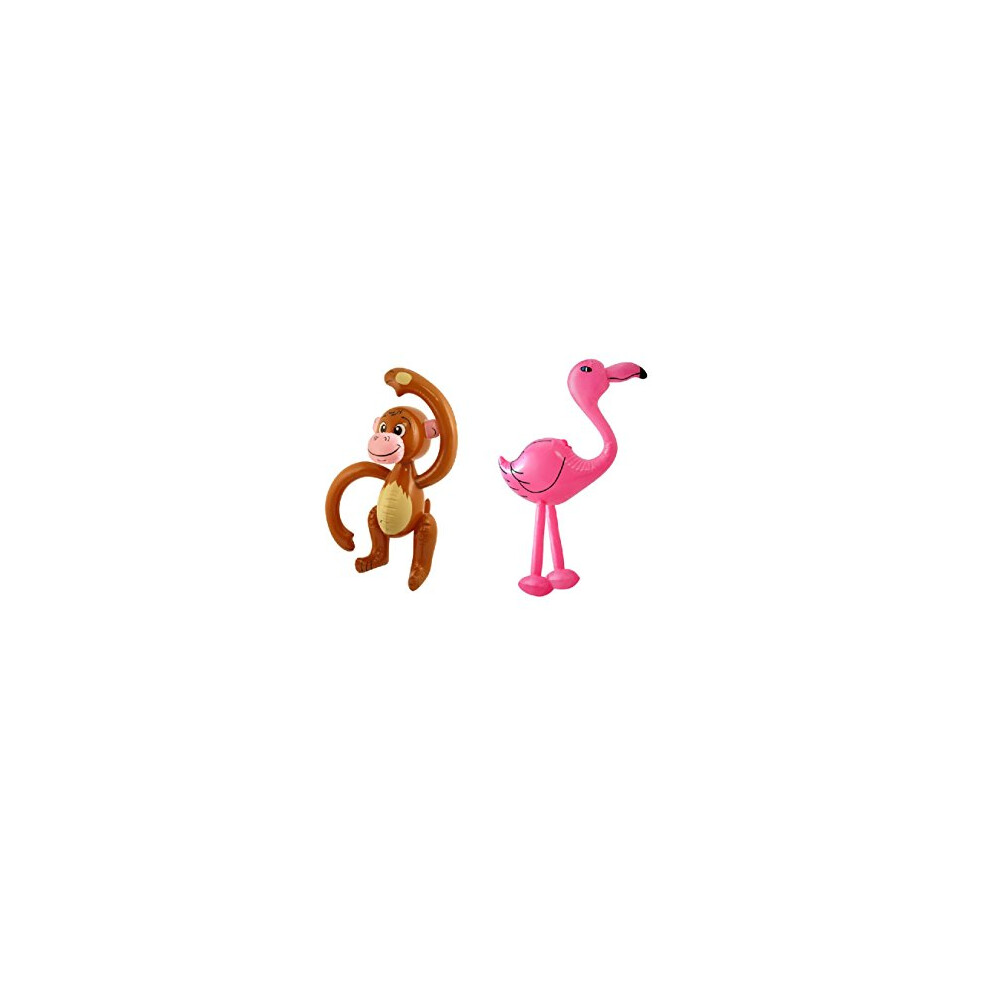 Novelty Inflatable/ Blow Up Monkey & Flamingo Fancy Dress Accessory