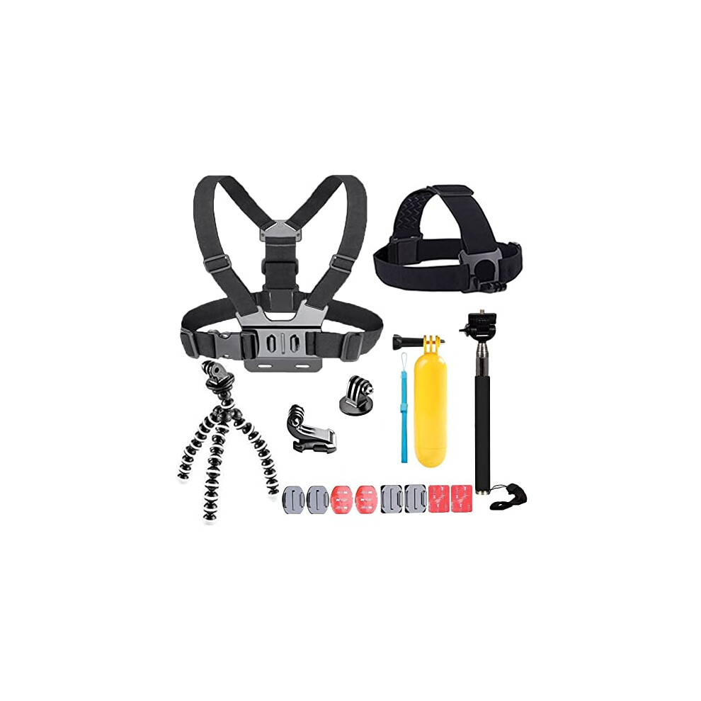For Gopro Accessories, Gopro Accessories Kit For Gopro Hero 9 8 7 6 Hero Session And Sj4000 Xiaomi Yi And Other Sports Cameras (Black) Black 712640474966