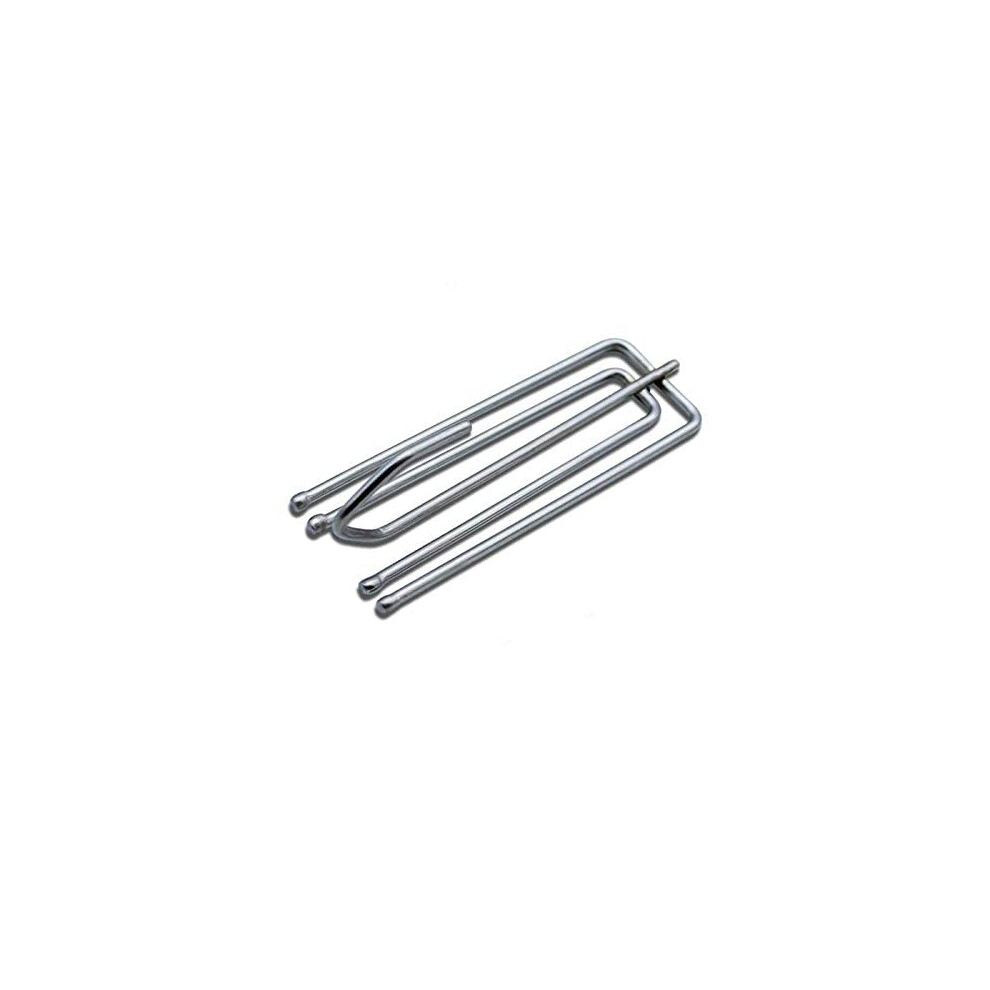 Ipeak 40 Pack Curtain Hooks Metal Pinch Pleat Header Tape Pins Heavy Duty Deep Prong Hook (Silver) Silver