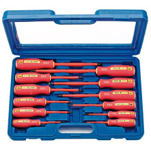 46541 Fully Insulated Screwdriver Set, 12 Pieces , Blue
