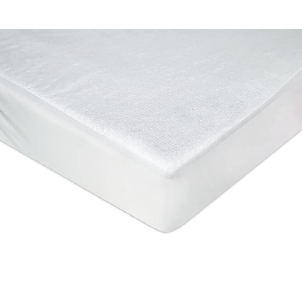 Next To Me Crib 100% Waterproof Mattress Protector | Non-Noisy & Non-Allergenic Fitted Sheet | Soft and Super Absorbent, 145 GSM Terry Towelling