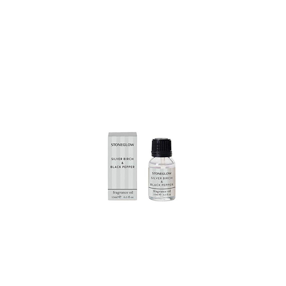 Stoneglow Modern Classics Mist Diffuser Fragrance Bottle 15 Ml - Various Scents (15 Ml Birch & Pepper) Silver/Black