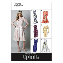 V8766 Size D5 12-14-16-18-20 Misses'/ Misses' Petite Dress