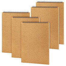 5 PCS A3 Landscape Sketchbook, 30 Pages/60 Sheets 160gsm A3 Drawing Pad, Spiral Sketchbooks for Home Office