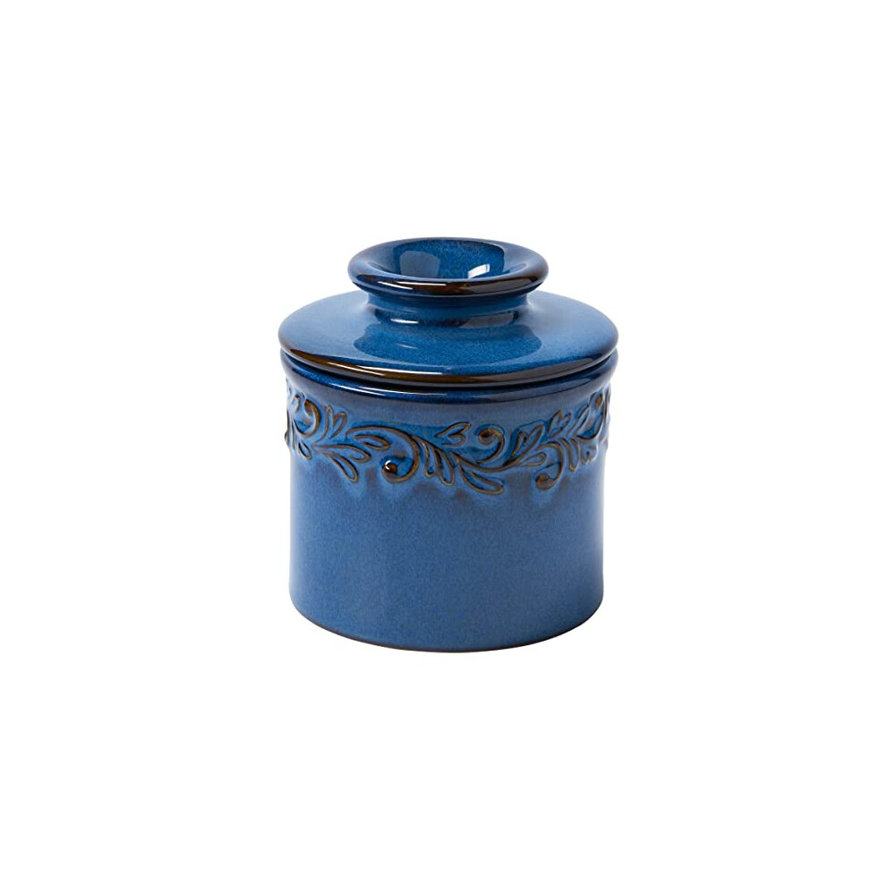 - The Original Butter Bell Crock by L Tremain, a Countertop French Ceramic Butter Dish Keeper for Spreadable Butter, Antique Collection, Denim Blue -